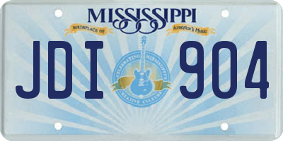 MS license plate JDI904