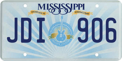 MS license plate JDI906