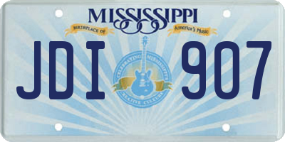 MS license plate JDI907