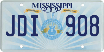 MS license plate JDI908