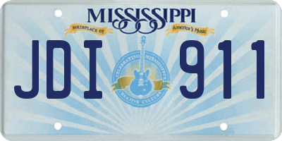MS license plate JDI911
