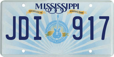 MS license plate JDI917