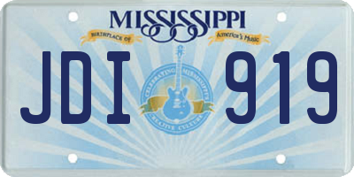 MS license plate JDI919