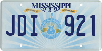 MS license plate JDI921