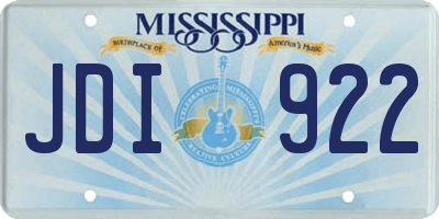 MS license plate JDI922