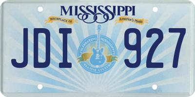 MS license plate JDI927