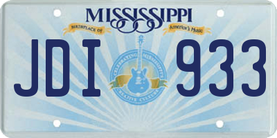 MS license plate JDI933