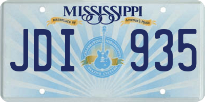 MS license plate JDI935
