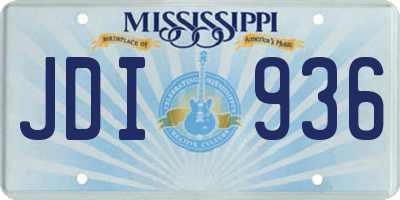 MS license plate JDI936