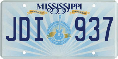 MS license plate JDI937
