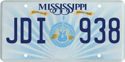 MS license plate JDI938