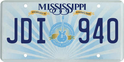 MS license plate JDI940