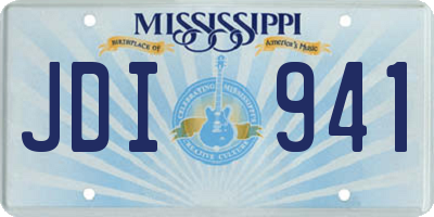 MS license plate JDI941