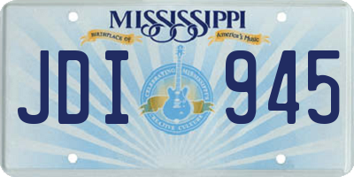 MS license plate JDI945