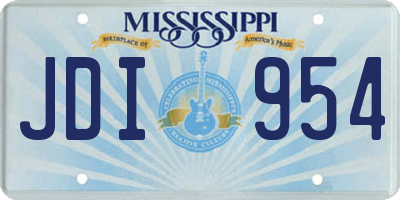 MS license plate JDI954