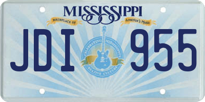 MS license plate JDI955
