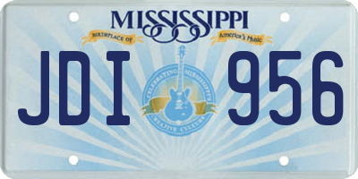 MS license plate JDI956