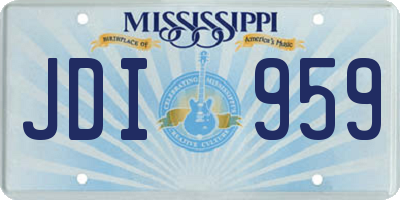 MS license plate JDI959