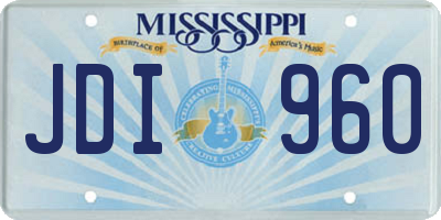 MS license plate JDI960