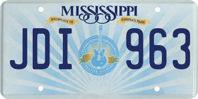 MS license plate JDI963