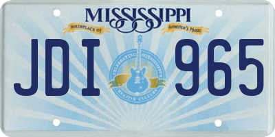 MS license plate JDI965