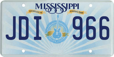 MS license plate JDI966