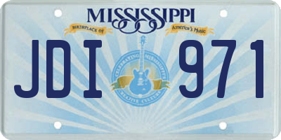 MS license plate JDI971