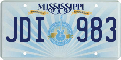 MS license plate JDI983