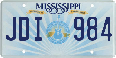 MS license plate JDI984