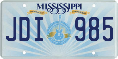 MS license plate JDI985