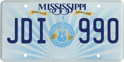 MS license plate JDI990