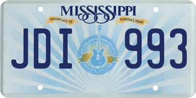 MS license plate JDI993