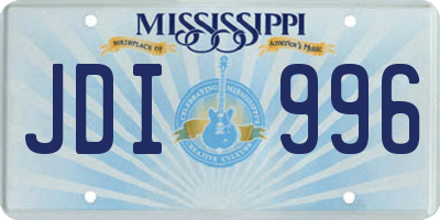 MS license plate JDI996