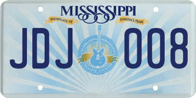 MS license plate JDJ008