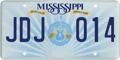 MS license plate JDJ014