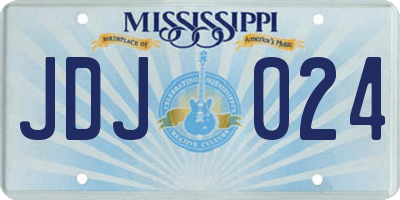 MS license plate JDJ024