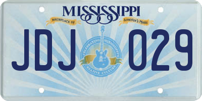 MS license plate JDJ029