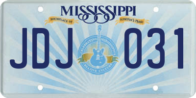 MS license plate JDJ031