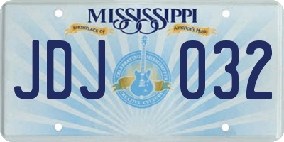 MS license plate JDJ032