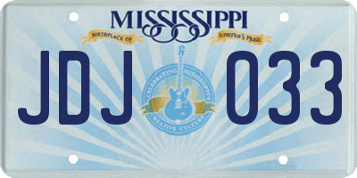 MS license plate JDJ033