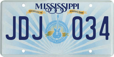 MS license plate JDJ034