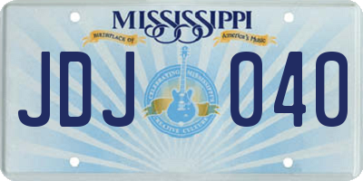 MS license plate JDJ040