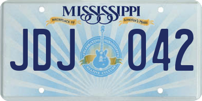 MS license plate JDJ042