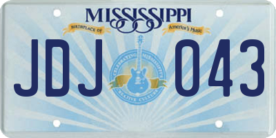 MS license plate JDJ043