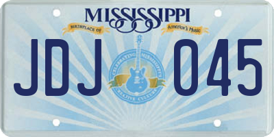 MS license plate JDJ045