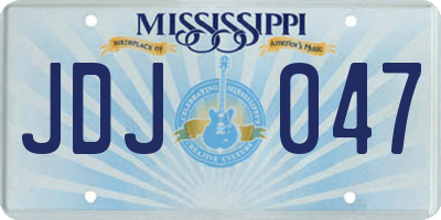 MS license plate JDJ047
