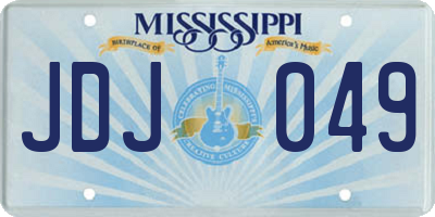 MS license plate JDJ049