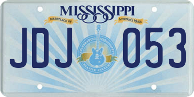 MS license plate JDJ053