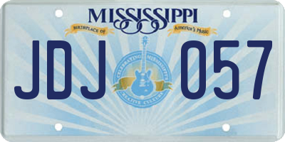 MS license plate JDJ057