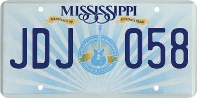 MS license plate JDJ058